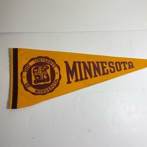 Vintage 80s NCAA Pennant Minnesota College